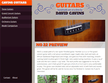 Tablet Screenshot of cavinsguitars.com